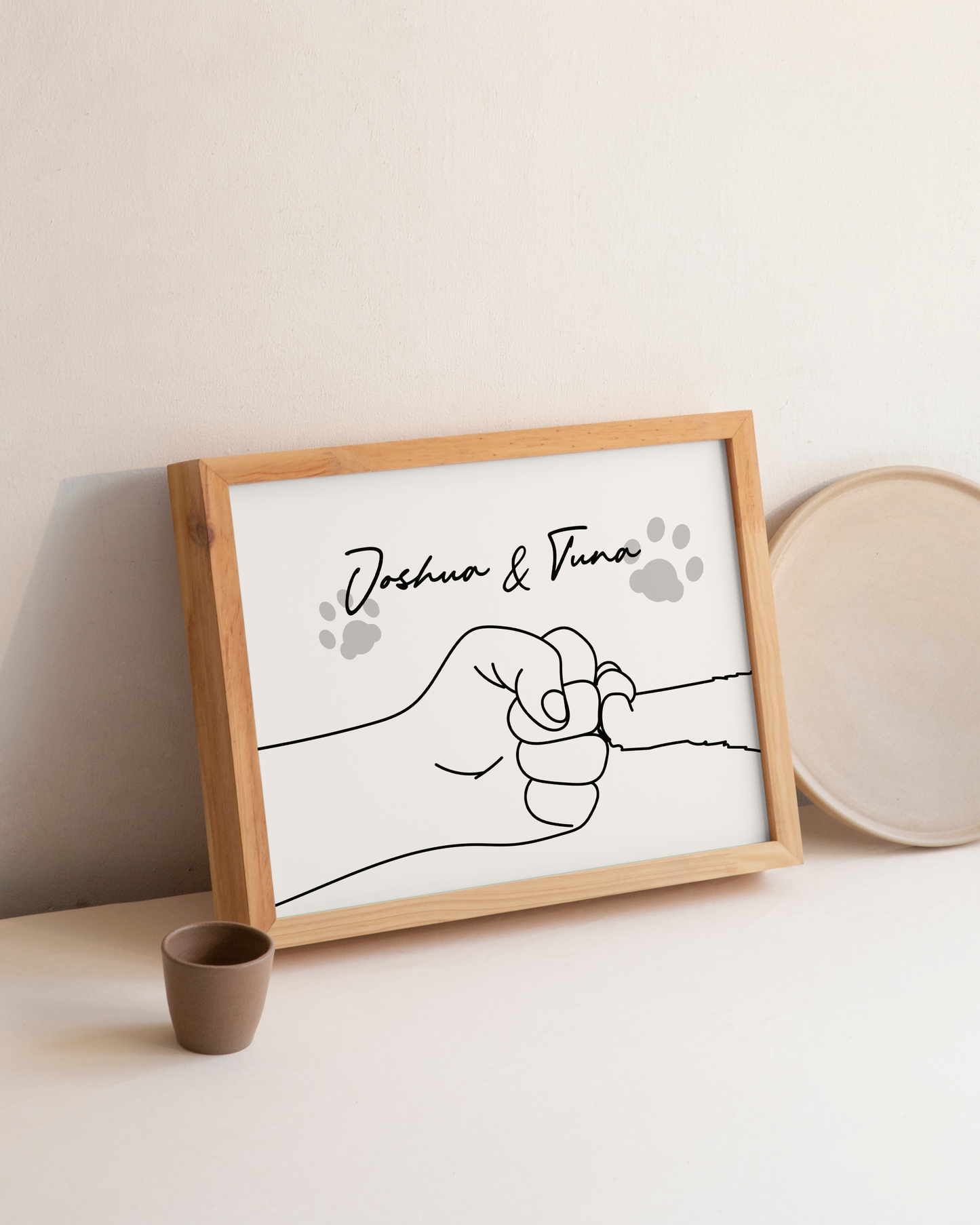 Meow and You - Personalized Minimalist Digital Print