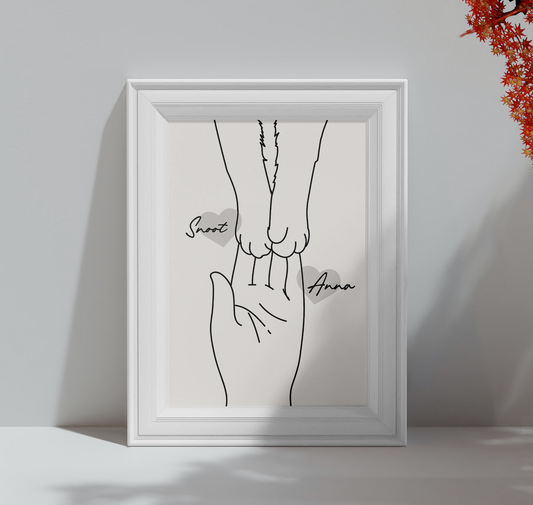 Purrfect Paws - Personalized Minimalist Digital Print