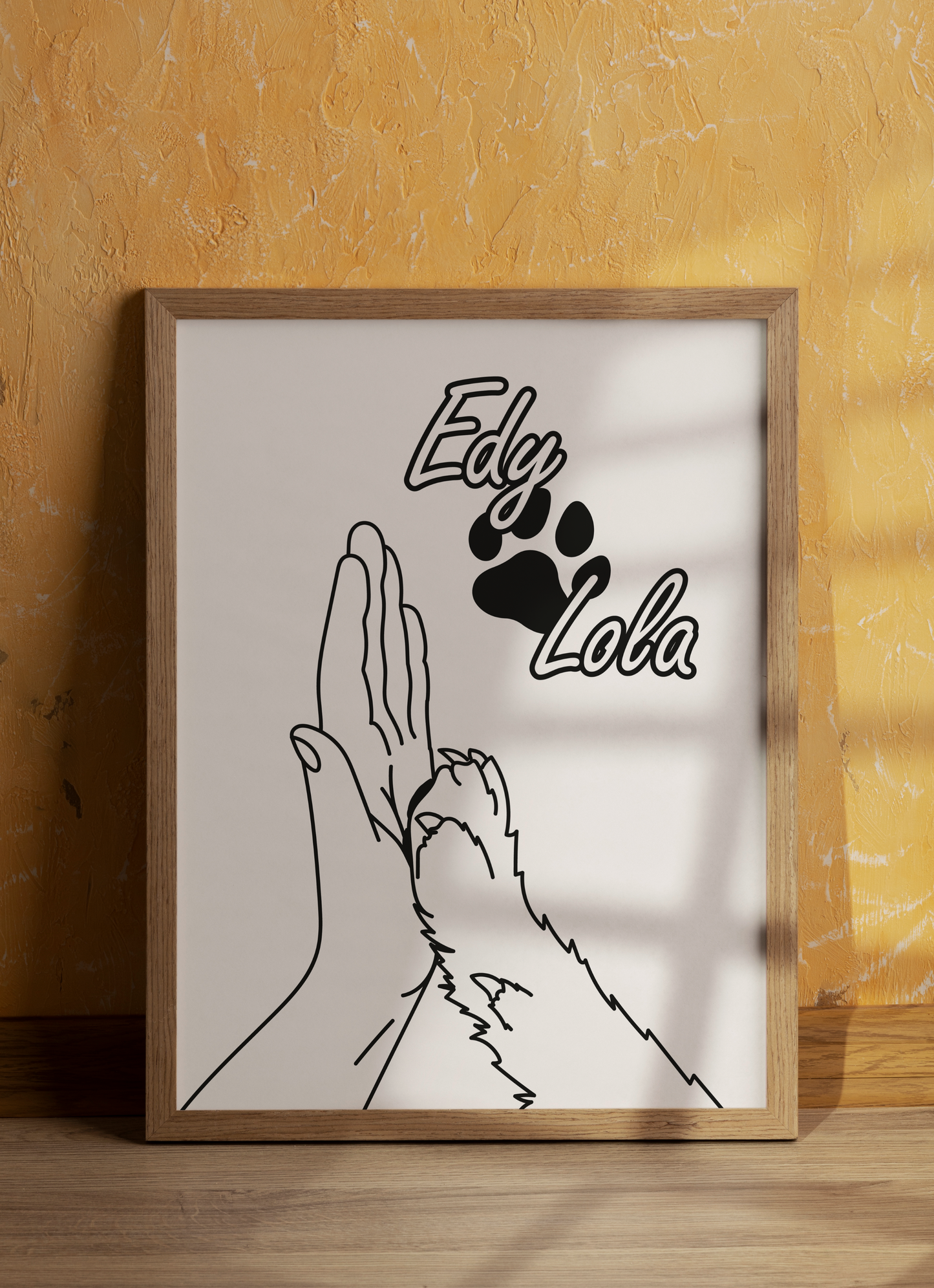 Pawfect High Five - Print Digital Minimalist Personalizat - pentru el