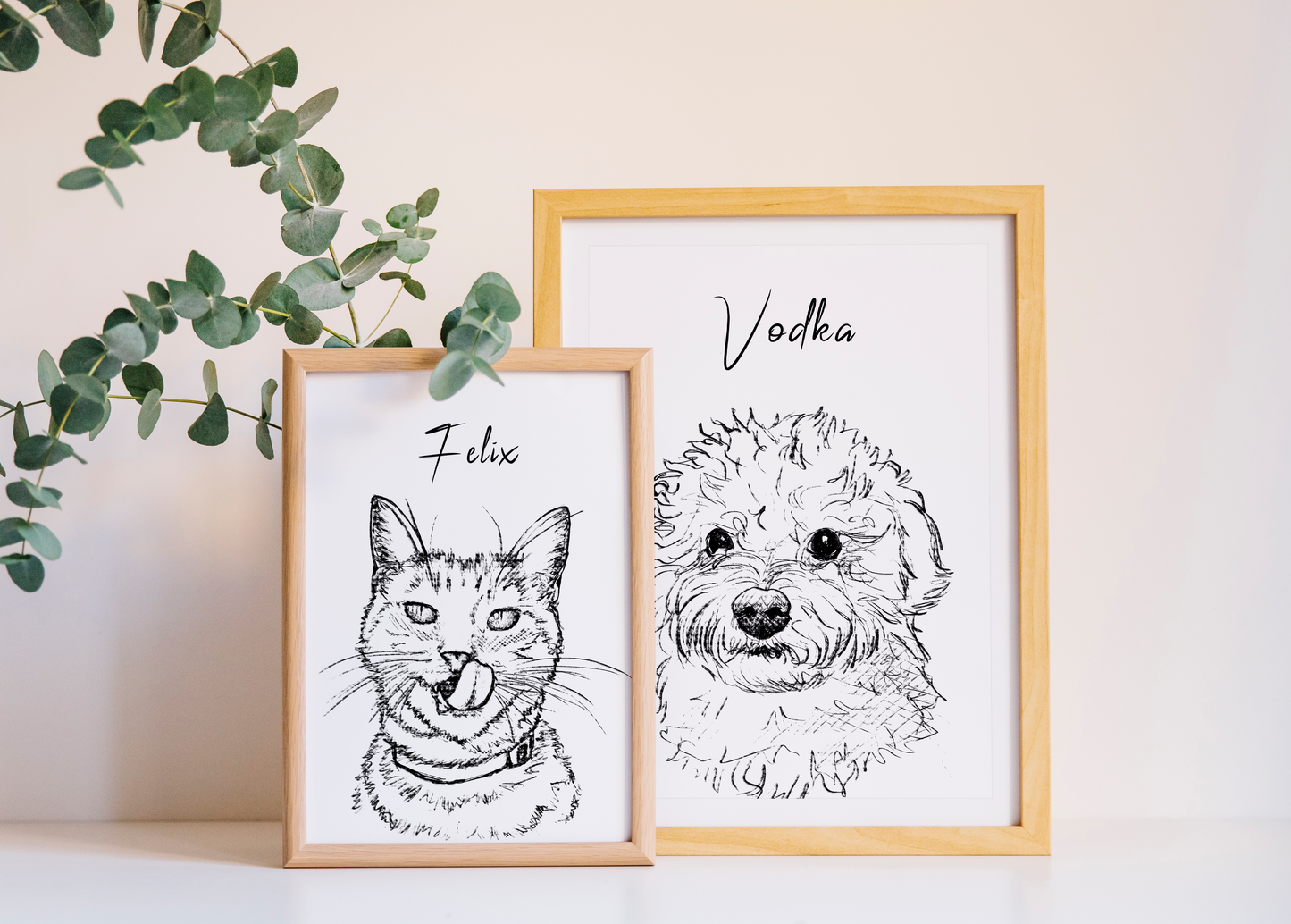 I Love My Pet - Personalized Sketch Portrait