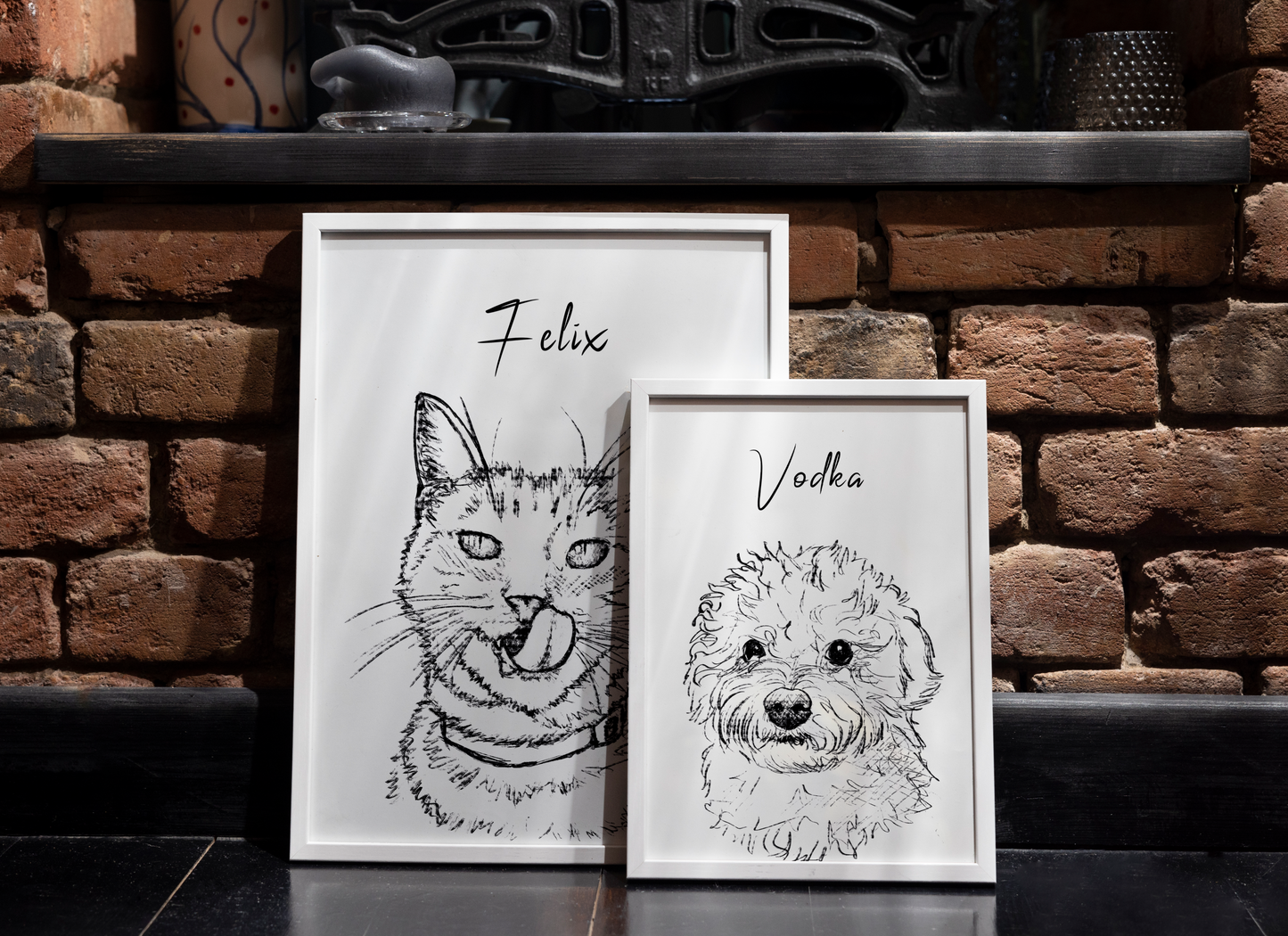 I Love My Pet - Personalized Sketch Portrait